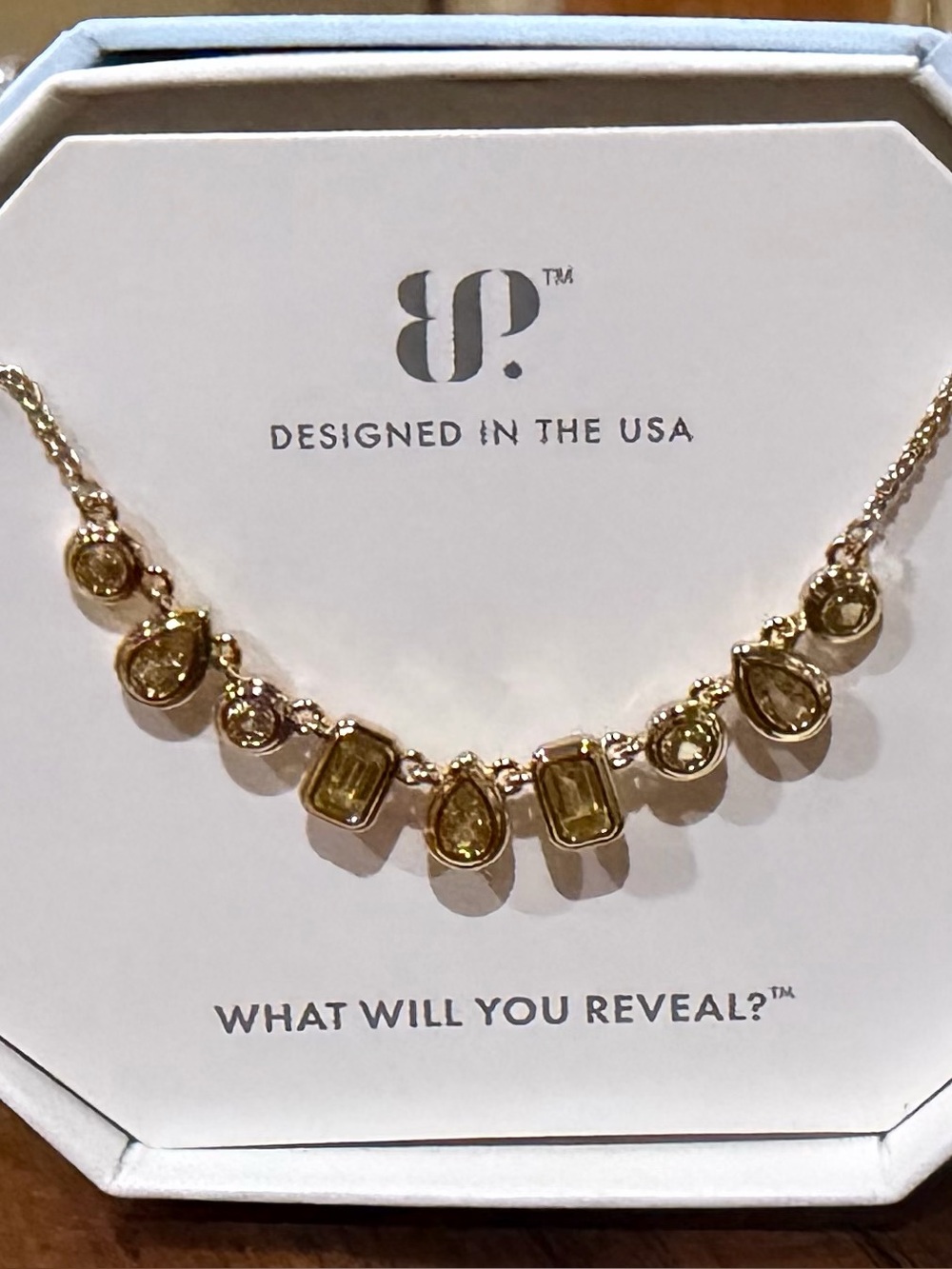 Bomb Party All Around Icon Yellow CZ Necklace NWT